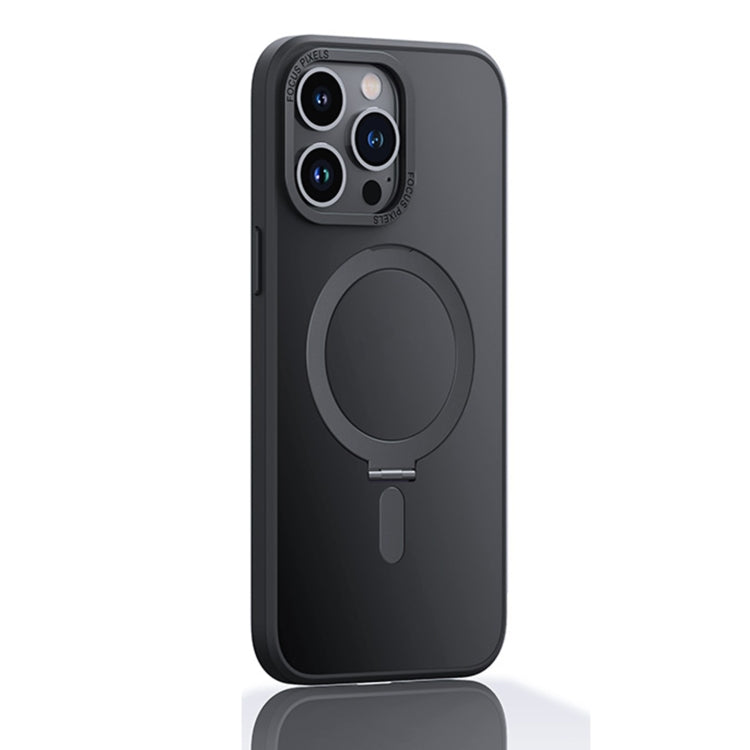 Skin Feel MagSafe Shockproof Protective Phone Case with Holder, For iPhone 14, For iPhone 14 Plus, For iPhone 14 Pro, For iPhone 14 Pro Max