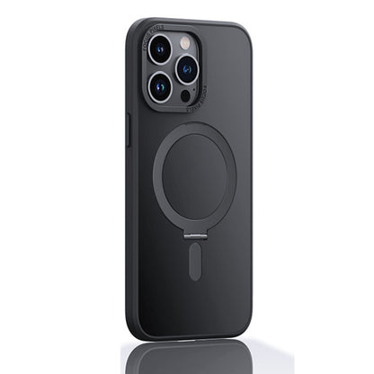 Skin Feel MagSafe Shockproof Protective Phone Case with Holder, For iPhone 14, For iPhone 14 Plus, For iPhone 14 Pro, For iPhone 14 Pro Max