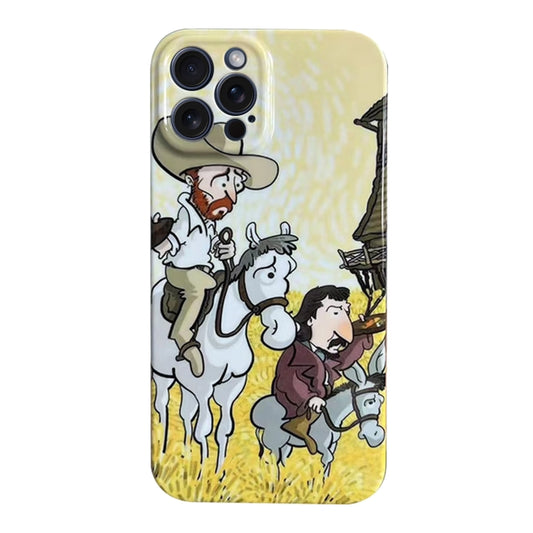 Oil Painting Pattern Glossy PC Phone Case, For iPhone 15 Pro Max, For iPhone 15 Pro, For iPhone 15 Plus, For iPhone 15, For iPhone 14 Plus, For iPhone 14, For iPhone 14 Pro, For iPhone 14 Pro Max, For iPhone SE 2022/2020 / 8 / 7