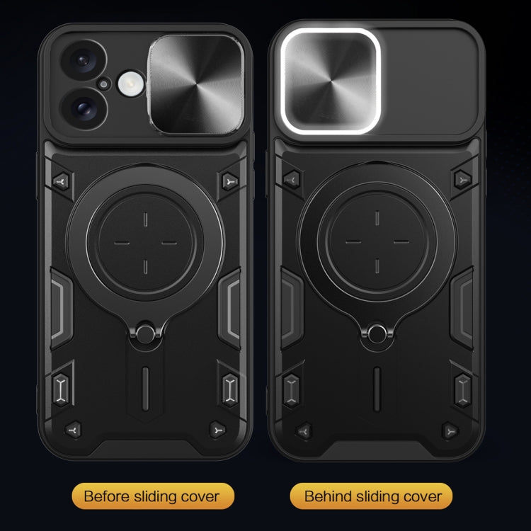 CD Texture Sliding Camshield Magnetic Holder Phone Case