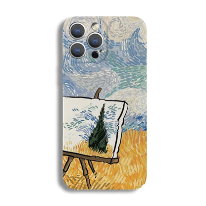 Precise Hole Oil Painting Pattern PC Phone Case, For iPhone 15 Pro Max, For iPhone 15 Pro, For iPhone 15 Plus, For iPhone 15, For iPhone 14 Plus