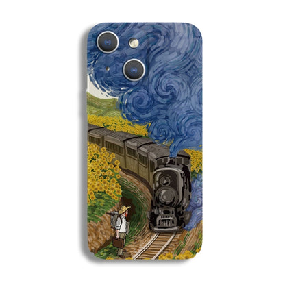 Precise Hole Oil Painting Pattern PC Phone Case, For iPhone 15 Pro Max, For iPhone 15 Pro, For iPhone 15 Plus, For iPhone 15, For iPhone 14 Plus