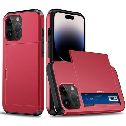 Shockproof Armor Phone Case with Slide Card Slot