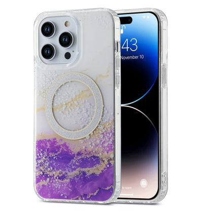 Dual-side IMD Marble Magsafe Phone Case, For iPhone 15 Pro Max, For iPhone 14, For iPhone 15 Pro, For iPhone 14 Pro, For iPhone 14 Pro Max, For iPhone 15 Plus