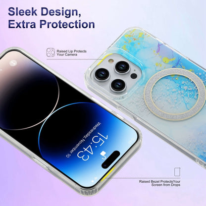 Dual-side IMD Marble Magsafe Phone Case, For iPhone 15 Pro Max, For iPhone 14, For iPhone 15 Pro, For iPhone 14 Pro, For iPhone 14 Pro Max, For iPhone 15 Plus