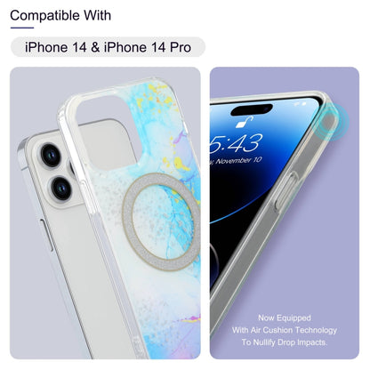 Dual-side IMD Marble Magsafe Phone Case, For iPhone 15 Pro Max, For iPhone 14, For iPhone 15 Pro, For iPhone 14 Pro, For iPhone 14 Pro Max, For iPhone 15 Plus