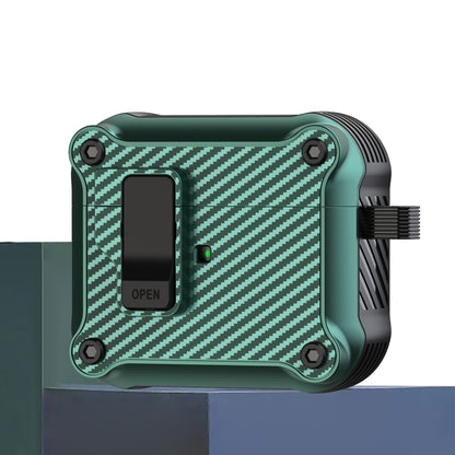 Carbon Fiber Magnetic Automatic Switch Earphone Protective Case, For AirPods 4, For AirPods Pro 2, For AirPods 3, For AirPods Pro, For AirPods 1 / 2