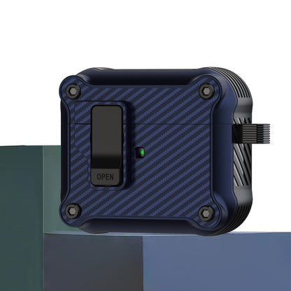 Carbon Fiber Magnetic Automatic Switch Earphone Protective Case, For AirPods 4, For AirPods Pro 2, For AirPods 3, For AirPods Pro, For AirPods 1 / 2