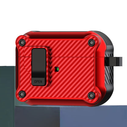 Carbon Fiber Magnetic Automatic Switch Earphone Protective Case, For AirPods 4, For AirPods Pro 2, For AirPods 3, For AirPods Pro, For AirPods 1 / 2