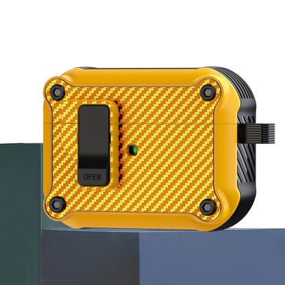 Carbon Fiber Magnetic Automatic Switch Earphone Protective Case, For AirPods 4, For AirPods Pro 2, For AirPods 3, For AirPods Pro, For AirPods 1 / 2