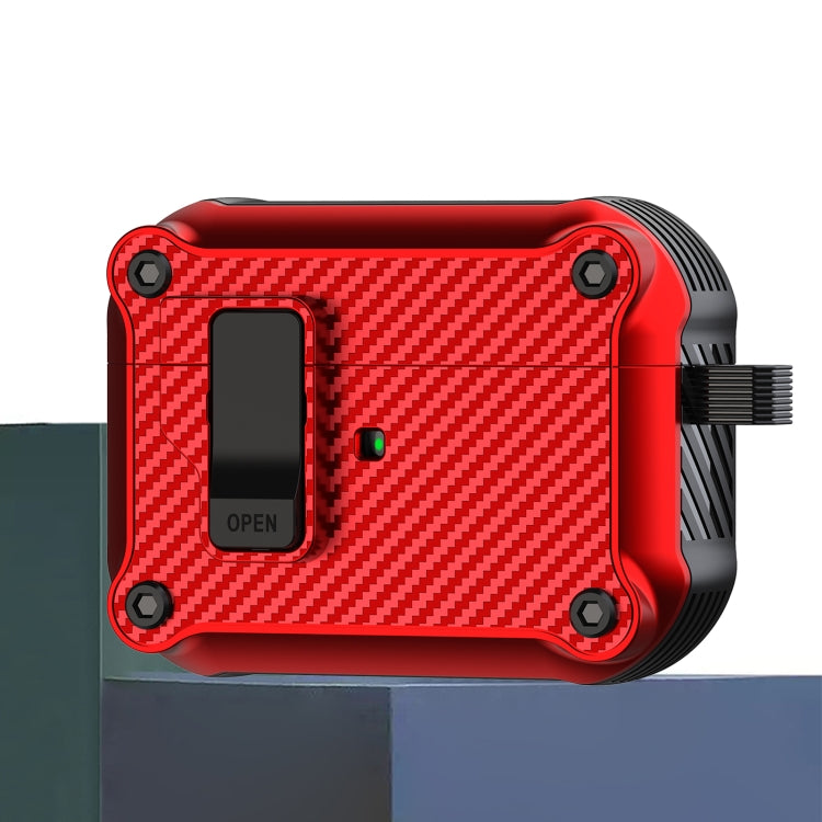 Carbon Fiber Magnetic Automatic Switch Earphone Protective Case, For AirPods 4, For AirPods Pro 2, For AirPods 3, For AirPods Pro, For AirPods 1 / 2