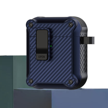 Carbon Fiber Magnetic Automatic Switch Earphone Protective Case, For AirPods 4, For AirPods Pro 2, For AirPods 3, For AirPods Pro, For AirPods 1 / 2