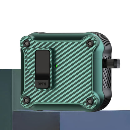 Carbon Fiber Magnetic Automatic Switch Earphone Protective Case, For AirPods 4, For AirPods Pro 2, For AirPods 3, For AirPods Pro, For AirPods 1 / 2