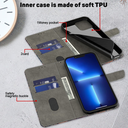 Crystal 3D Shockproof Protective Leather Phone Case