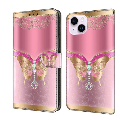 Crystal 3D Shockproof Protective Leather Phone Case