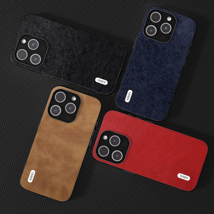 ABEEL Retro Litchi Texture PU Phone Case, For iPhone 15 Pro Max, For iPhone 15 Pro, For iPhone 15 Plus, For iPhone 15, For iPhone 14 Plus, For iPhone 14, For iPhone 14 Pro, For iPhone 14 Pro Max