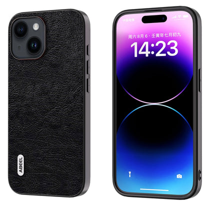 ABEEL Retro Litchi Texture PU Phone Case, For iPhone 15 Pro Max, For iPhone 15 Pro, For iPhone 15 Plus, For iPhone 15, For iPhone 14 Plus, For iPhone 14, For iPhone 14 Pro, For iPhone 14 Pro Max