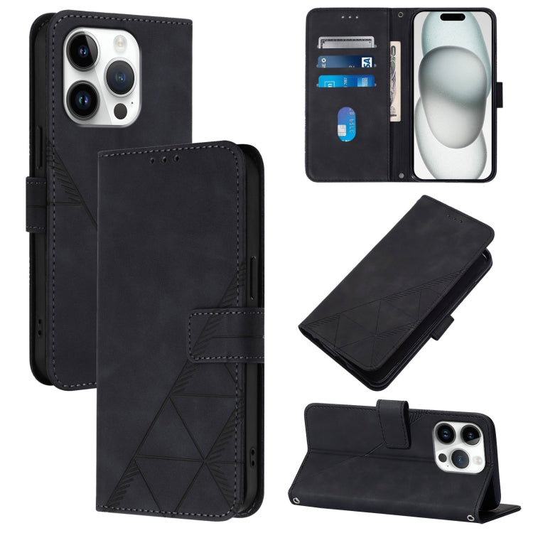 Crossbody 3D Embossed Flip Leather Phone Case