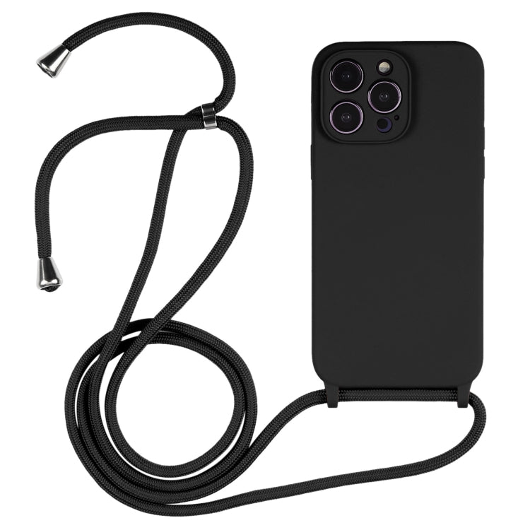 Crossbody Lanyard Liquid Silicone Case, For iPhone 16, For iPhone 15 Pro Max, For iPhone 15 Pro