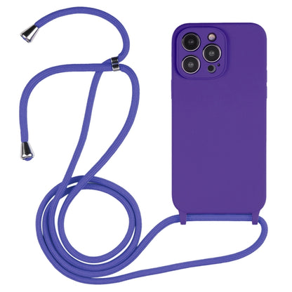 Crossbody Lanyard Liquid Silicone Case, For iPhone 16, For iPhone 15 Pro Max, For iPhone 15 Pro