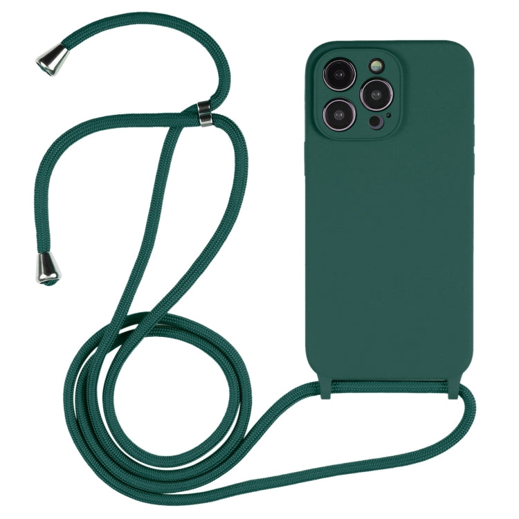 Crossbody Lanyard Liquid Silicone Case, For iPhone 16, For iPhone 15 Pro Max, For iPhone 15 Pro