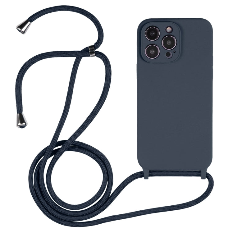 Crossbody Lanyard Liquid Silicone Case, For iPhone 16, For iPhone 15 Pro Max, For iPhone 15 Pro