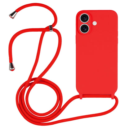 Crossbody Lanyard Liquid Silicone Case, For iPhone 16, For iPhone 15 Pro Max, For iPhone 15 Pro