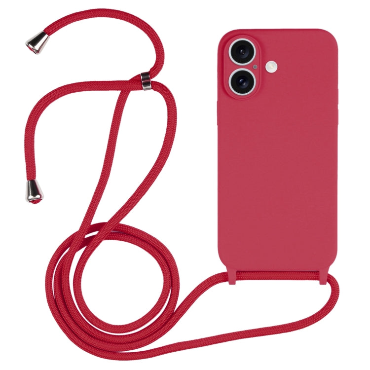 Crossbody Lanyard Liquid Silicone Case, For iPhone 16, For iPhone 15 Pro Max, For iPhone 15 Pro