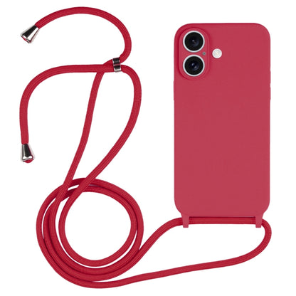 Crossbody Lanyard Liquid Silicone Case, For iPhone 16, For iPhone 15 Pro Max, For iPhone 15 Pro