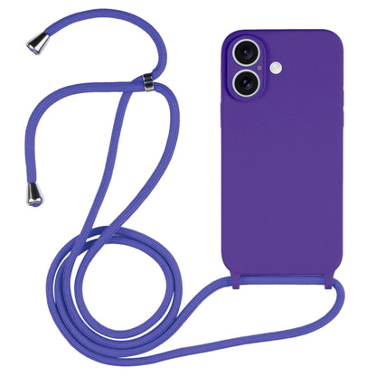 Crossbody Lanyard Liquid Silicone Case, For iPhone 16, For iPhone 15 Pro Max, For iPhone 15 Pro