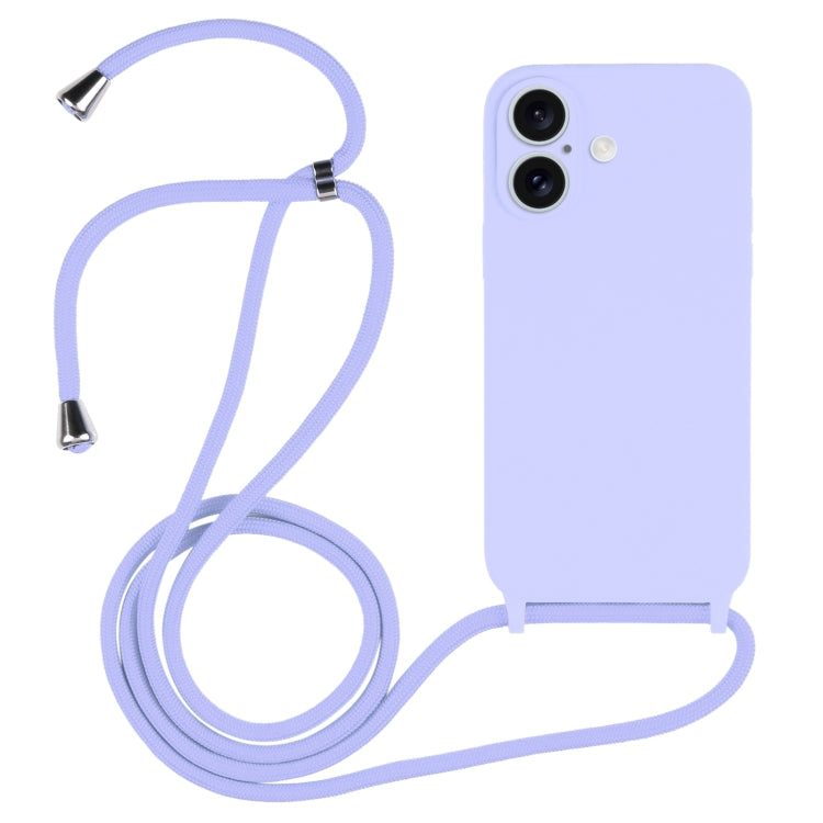 Crossbody Lanyard Liquid Silicone Case, For iPhone 16, For iPhone 15 Pro Max, For iPhone 15 Pro
