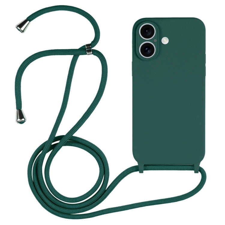 Crossbody Lanyard Liquid Silicone Case, For iPhone 16, For iPhone 15 Pro Max, For iPhone 15 Pro