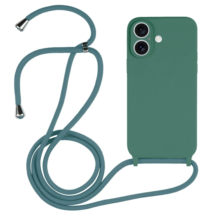 Crossbody Lanyard Liquid Silicone Case, For iPhone 16, For iPhone 15 Pro Max, For iPhone 15 Pro