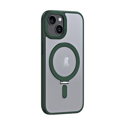 Skin Feel MagSafe Shockproof Phone Case with Holder, For iPhone 15 Pro Max, For iPhone 15 Pro, For iPhone 15 Plus, For iPhone 15