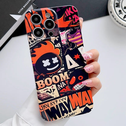 Painted Pattern Precise Hole PC Phone Case, For iPhone 15 Pro