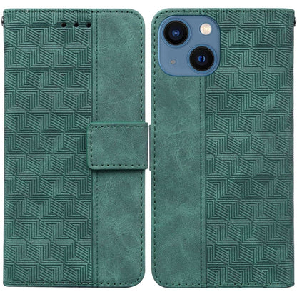 Geometric Embossed Leather Phone Case