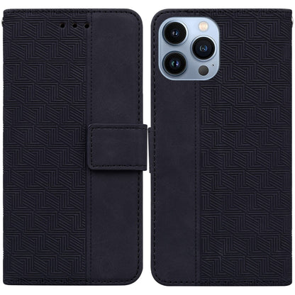 Geometric Embossed Leather Phone Case