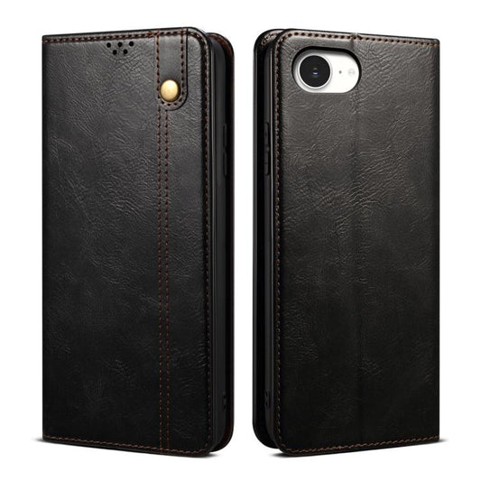 Oil Wax Crazy Horse Texture Leather Phone Case, For iPhone 16e, For iPhone 16 Pro Max, For iPhone 16 Pro, For iPhone 16 Plus, For iPhone 16, For iPhone 15 Pro Max, For iPhone 15 Pro, For iPhone 15 Plus, For iPhone 15