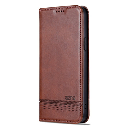 AZNS Magnetic Calf Texture Leather Phone Case, For iPhone 15 Plus, For iPhone 15