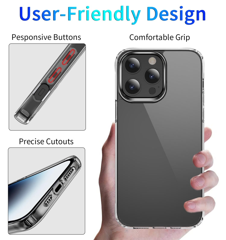 Shockproof Transparent Acrylic Phone Case, For iPhone 15 Pro Max, For iPhone 15 Pro, For iPhone 15 Plus, For iPhone 15