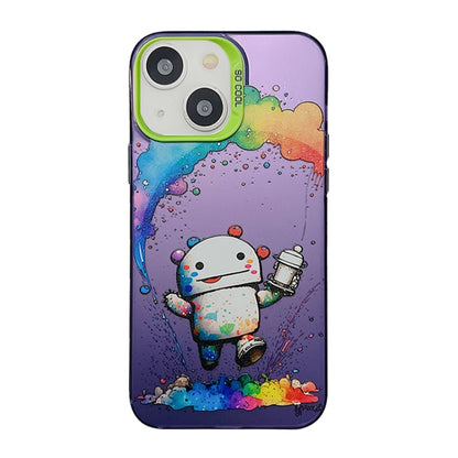 Cute Animal Pattern Series PC + TPU Phone Case, For iPhone 15 Pro Max, For iPhone 14, For iPhone 15 Pro, For iPhone 14 Pro