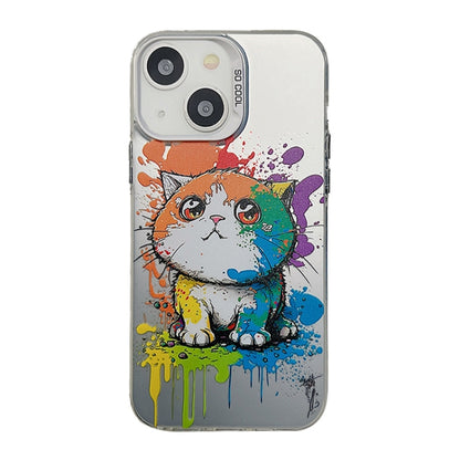 Cute Animal Pattern Series PC + TPU Phone Case, For iPhone 15 Pro Max, For iPhone 14, For iPhone 15 Pro, For iPhone 14 Pro