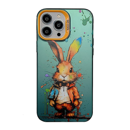 Cute Animal Pattern Series PC + TPU Phone Case, For iPhone 15 Pro Max, For iPhone 14, For iPhone 15 Pro, For iPhone 14 Pro