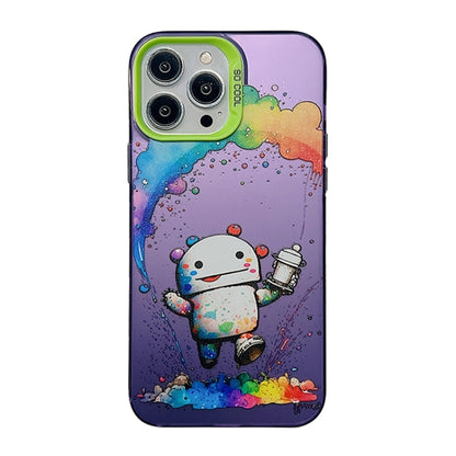 Cute Animal Pattern Series PC + TPU Phone Case, For iPhone 15 Pro Max, For iPhone 14, For iPhone 15 Pro, For iPhone 14 Pro