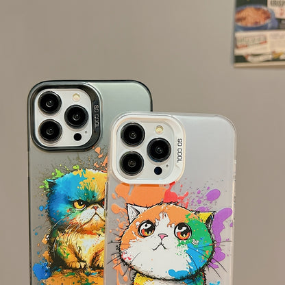 Cute Animal Pattern Series PC + TPU Phone Case, For iPhone 15 Pro Max, For iPhone 14, For iPhone 15 Pro, For iPhone 14 Pro