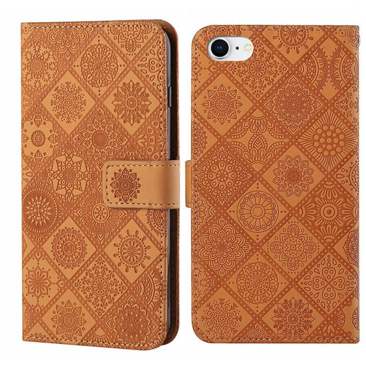 Ethnic Style Embossed Pattern Leather Phone Case, For iPhone 16e, For iPhone 16 Pro Max, For iPhone 16 Pro, For iPhone 16 Plus, For iPhone 16, For iPhone 15 Pro Max