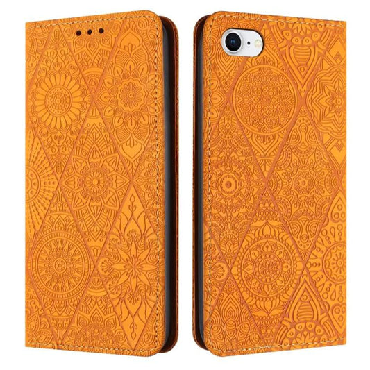 Ethnic Embossed Adsorption Leather Phone Case, For iPhone 16e, For iPhone 16 Pro Max, For iPhone 16 Pro, For iPhone 16 Plus, For iPhone 16, For iPhone 15 Pro Max, For iPhone 15 Pro, For iPhone 15 Plus, For iPhone 15