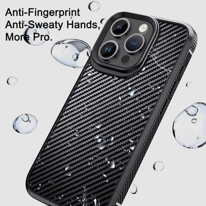 iPAKY MG Series Carbon Fiber PC + TPU Protective Phone Case, For iPhone 15 Pro, For iPhone 15 Plus, For iPhone 15