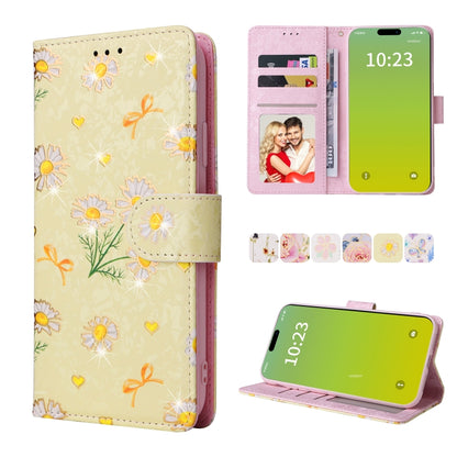 Bronzing Painting RFID Leather Case, For iPhone 15