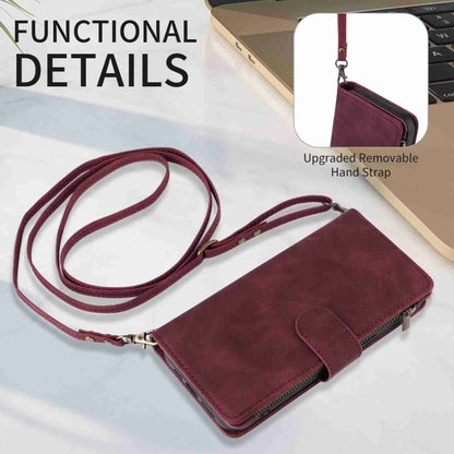 Crossbody Multi-card Slot Wallet Zipper Leather Phone Case